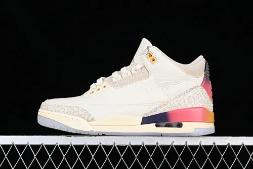 All categories Air Jordan Jordan series basketball shoes Air Jordan 3 foreign trade version J.Balvin x Air Jordan 3 Retro AJ3 Joe 3 rainbow gradient FN0344-901